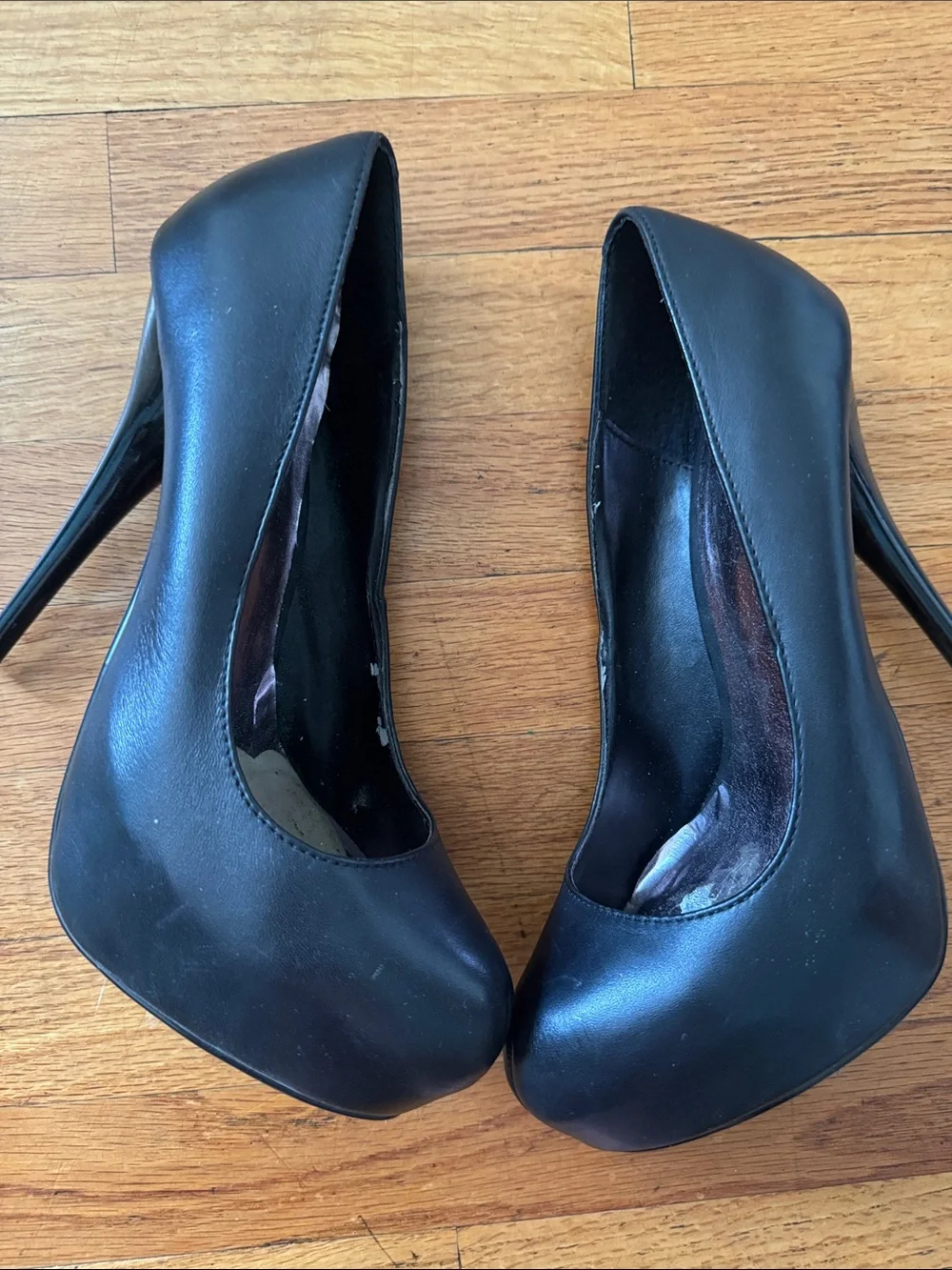 Gorgeous-20 Black Leather Ultra High Pumps Heels Pleaser Day & Night Shoes 8